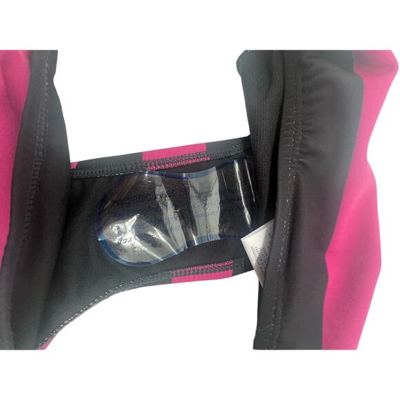 Michael Kors Two-Piece Swim Suit Pink and Black Stripes Size Small New with Tags - Picture 10 of 11